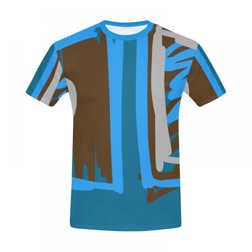 Pánske Digital Art Blue Krátke Tričko