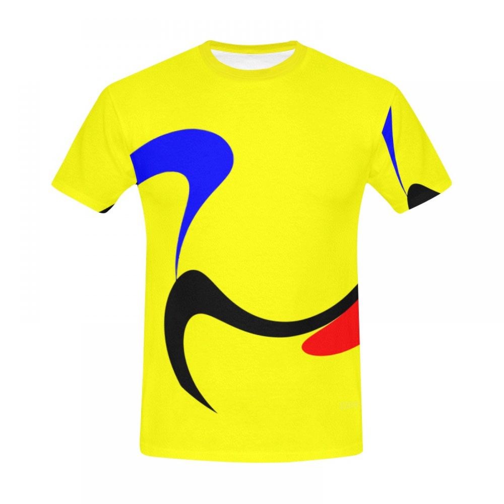 Pánske Digitálne Umenie žltá Krátke Tričko